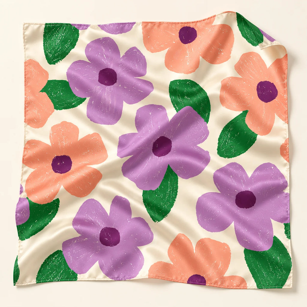 Bloom Party scarf — detail view
