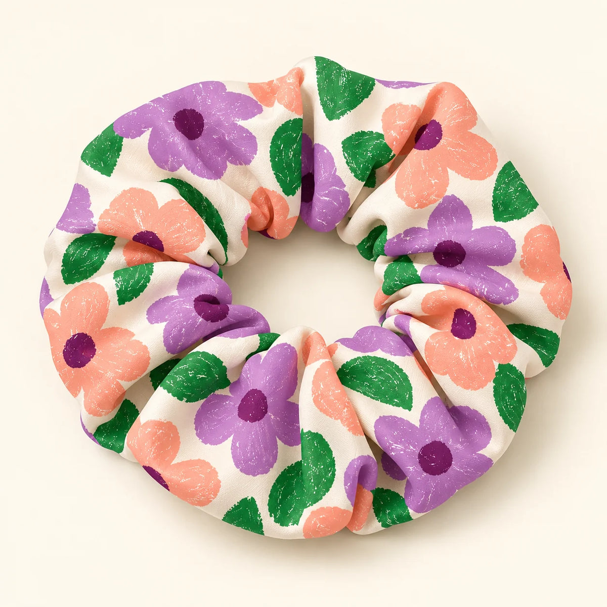 Bloom Party scrunchie — detail view