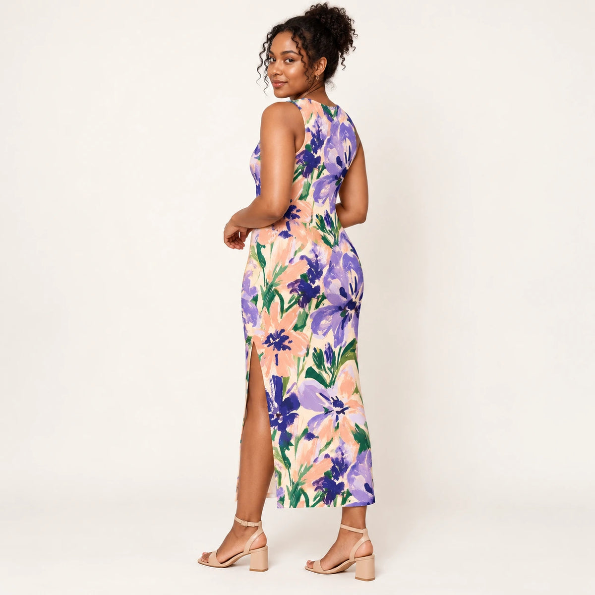 Bloom Riot bodycon dress — rear view