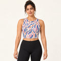 Blush Pulse sports crop top — female hero view