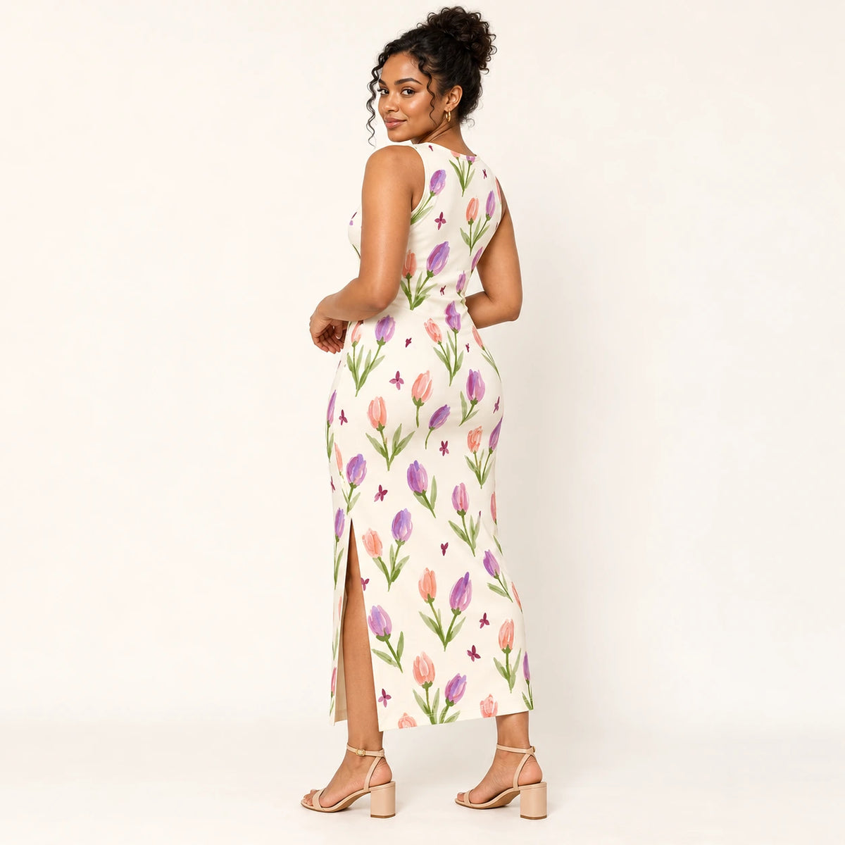 Butterfly Garden bodycon dress — rear view