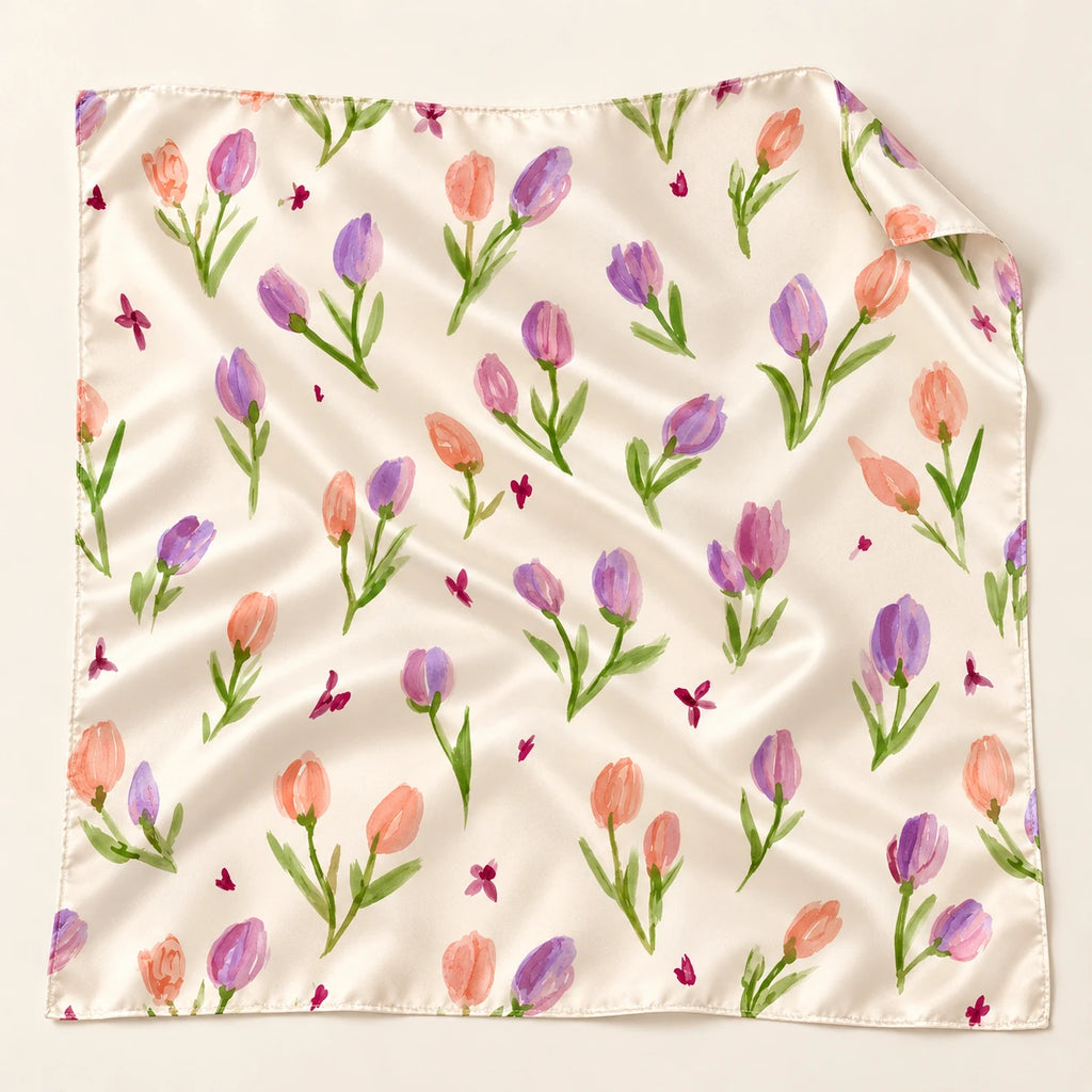 Butterfly Garden scarf — detail view