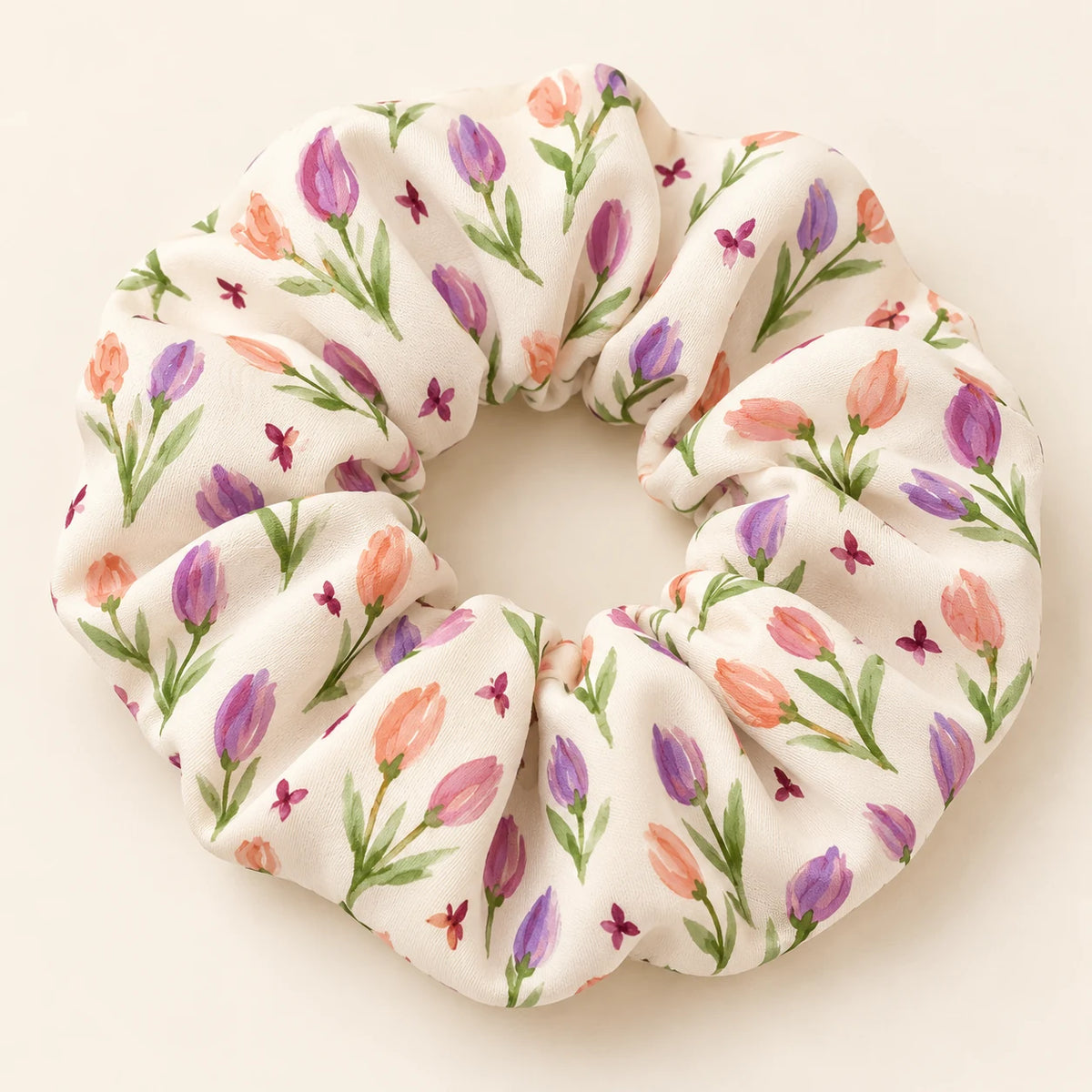 Butterfly Garden scrunchie — detail view