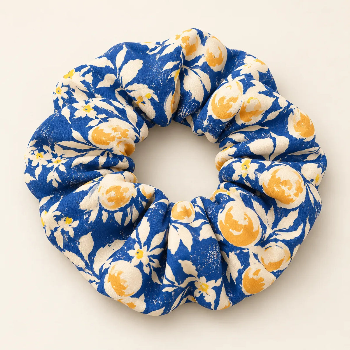 Citron Azure scrunchie — detail view