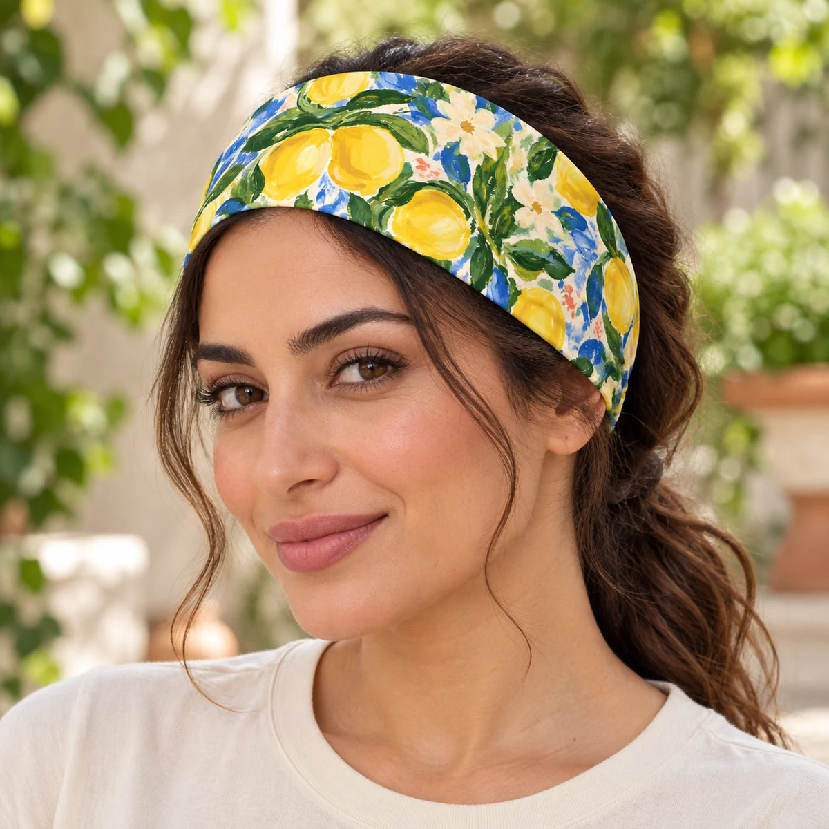 Citron Grove Headband — worn view