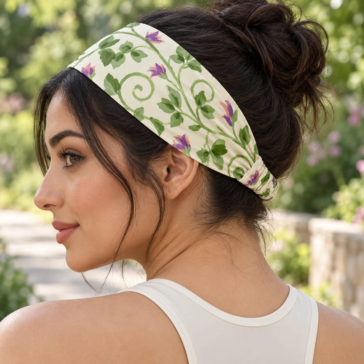 Climbing Dreams headband — lifestyle view