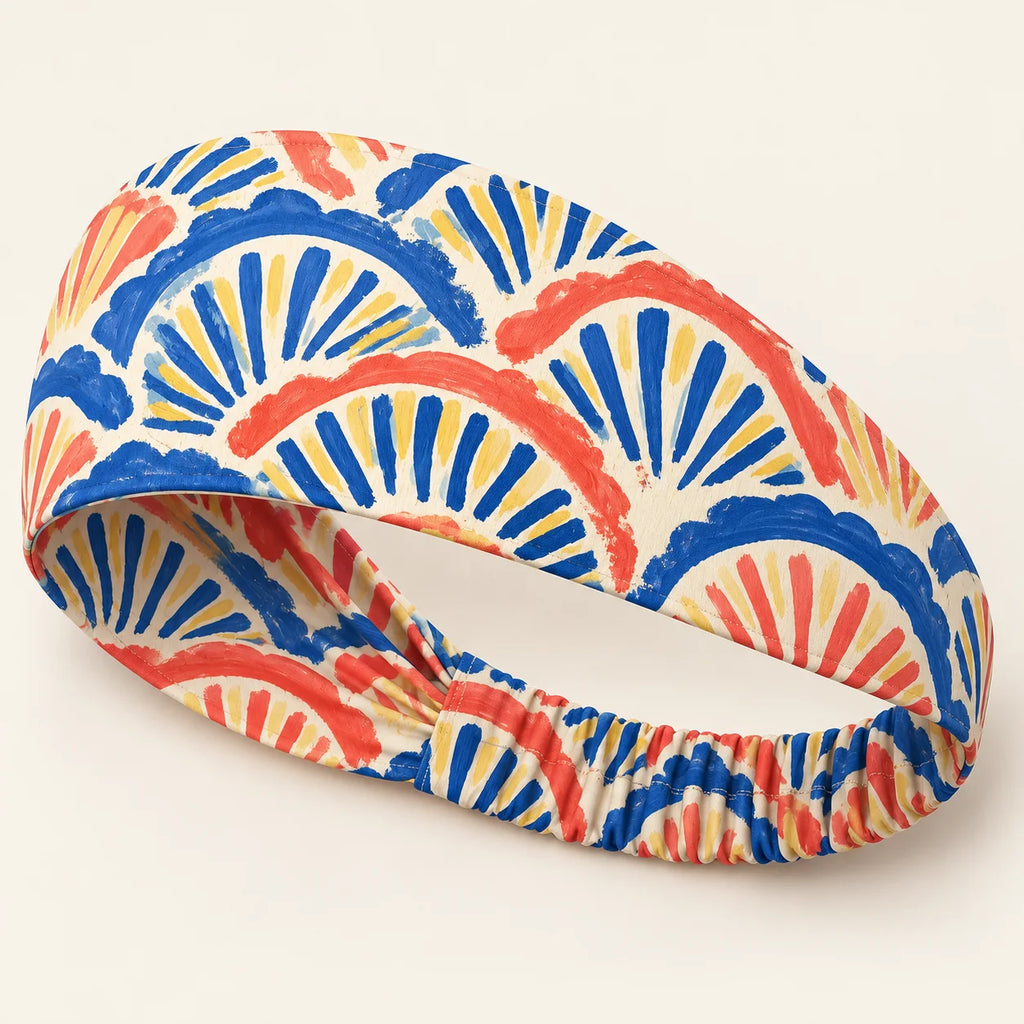 Coastal Fan Headband — detail view