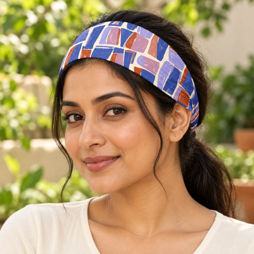 Gallery Steps Headband — worn view