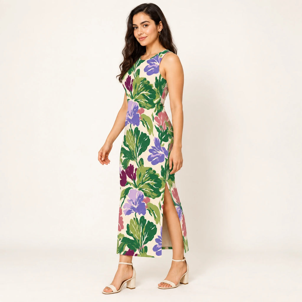 Garden Rhapsody bodycon dress — hero view