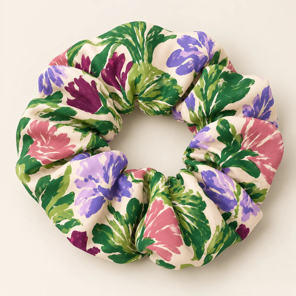 Garden Rhapsody scrunchie — detail view