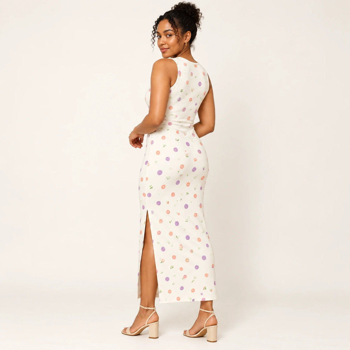 Garden Sprinkles bodycon dress — rear view