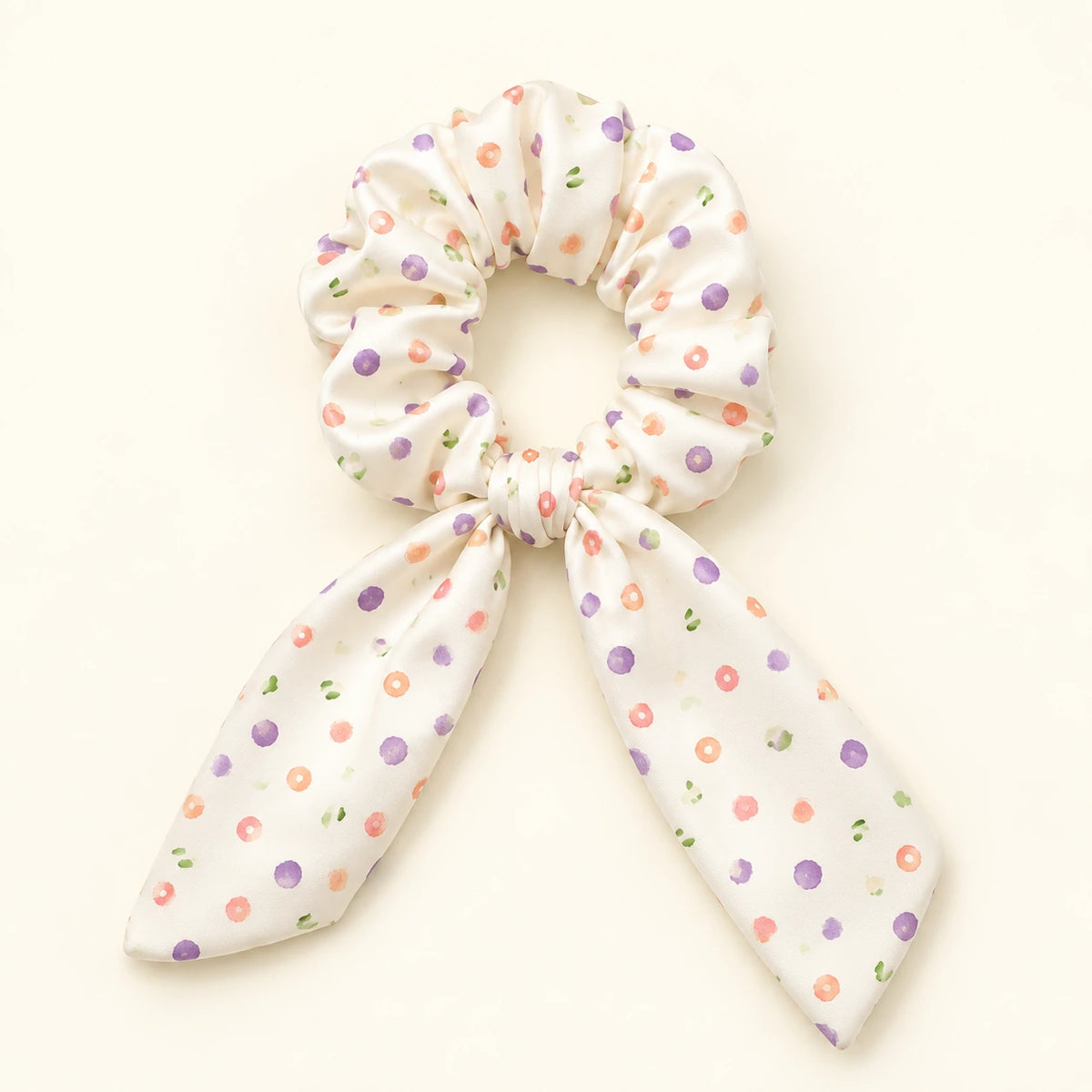 Garden Sprinkles bow-tie scrunchie — hero view
