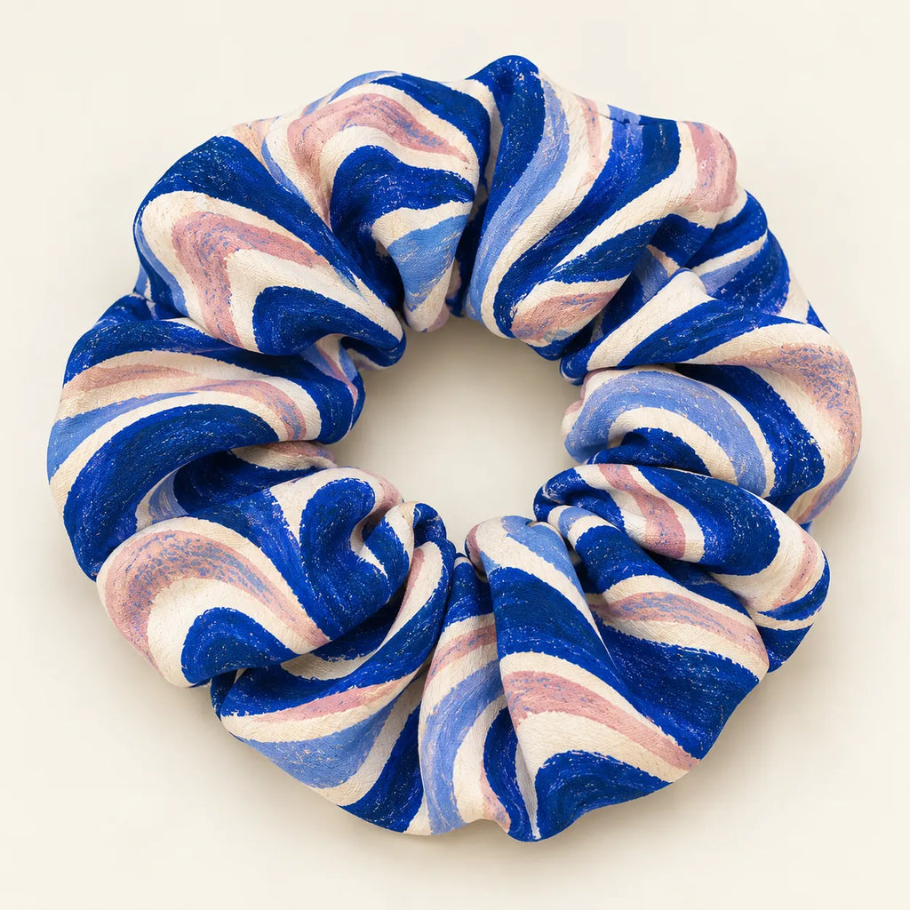 Indigo Reverie Scrunchie — detail view