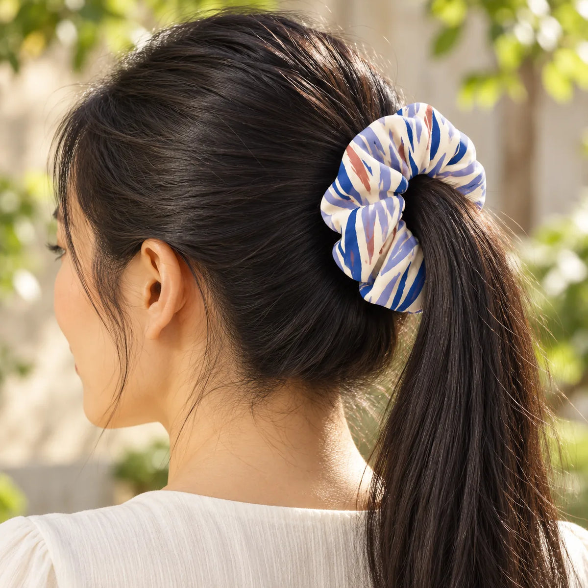 Lavender Cadence Scrunchie — worn view