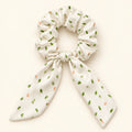 Leaf Whispers bow-tie scrunchie — hero view