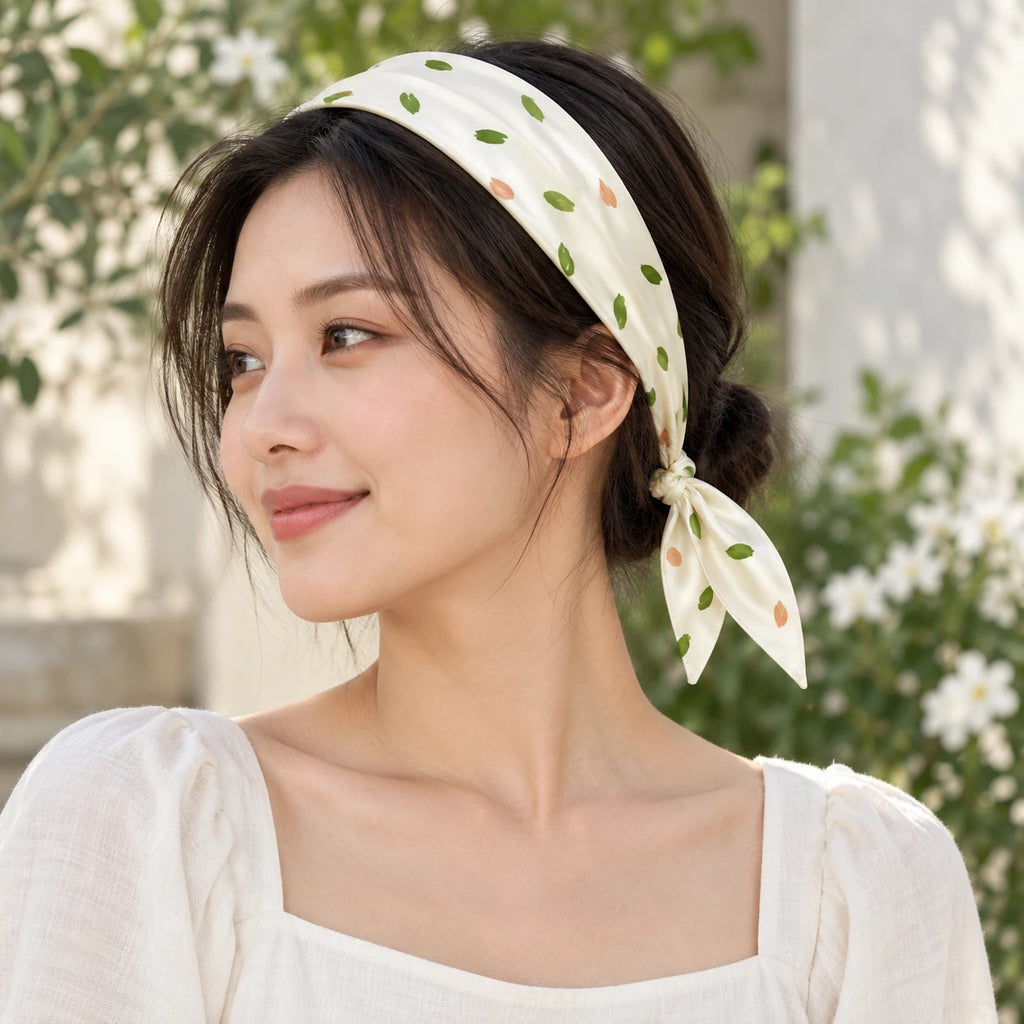 Leaf Whispers scarf — lifestyle view