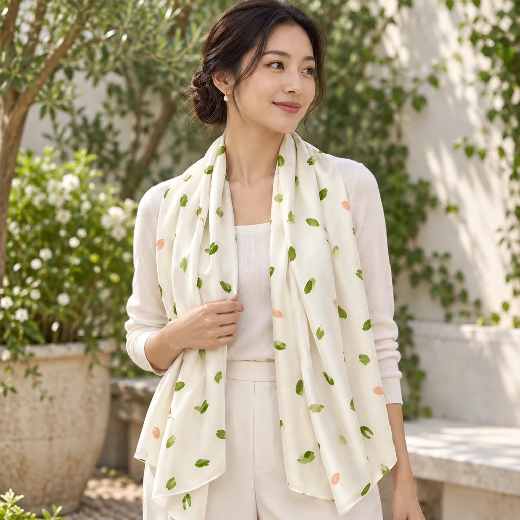 Leaf Whispers stole — lifestyle view