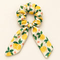 Lemon Picnic bow-tie scrunchie — hero view