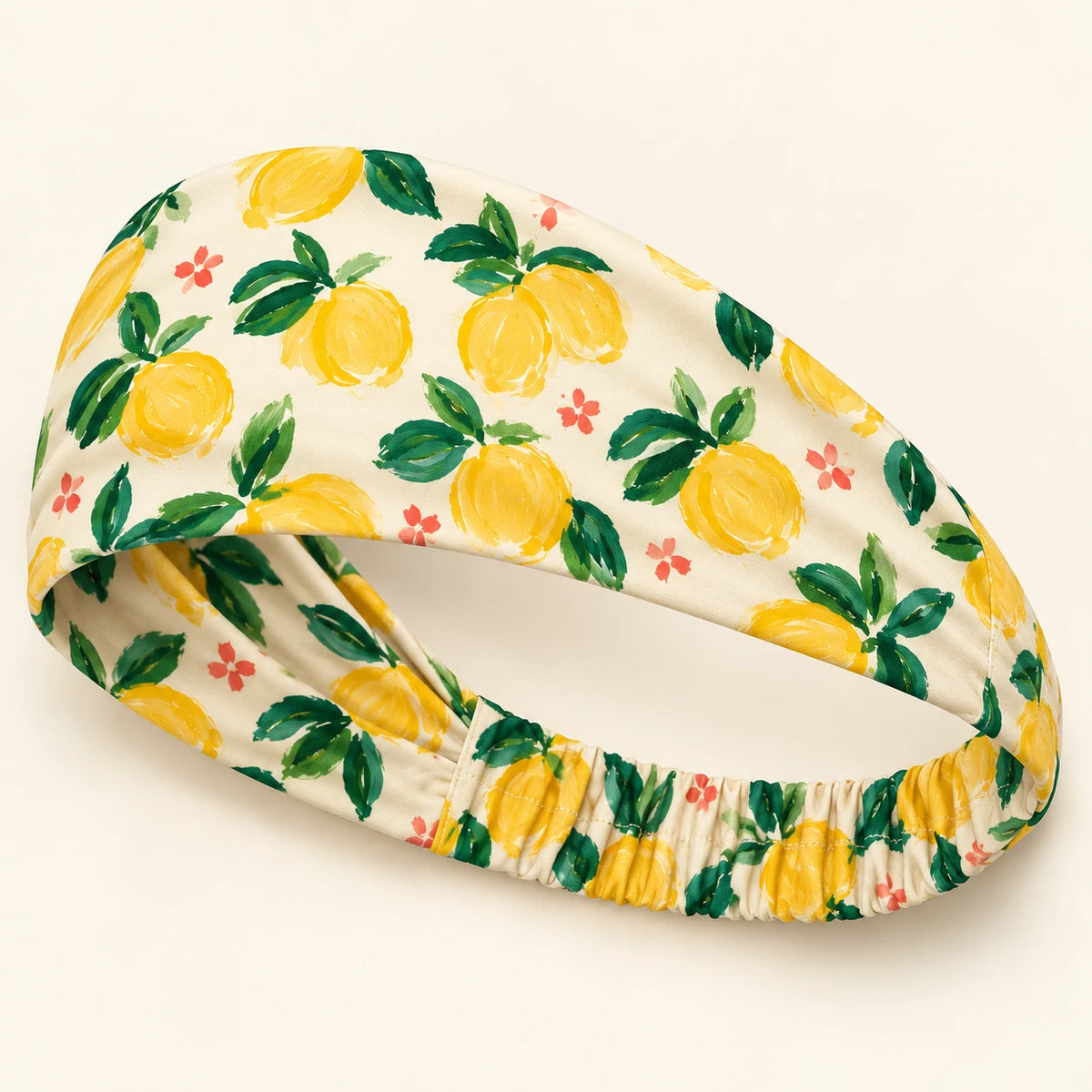 Lemon Picnic headband — detail view