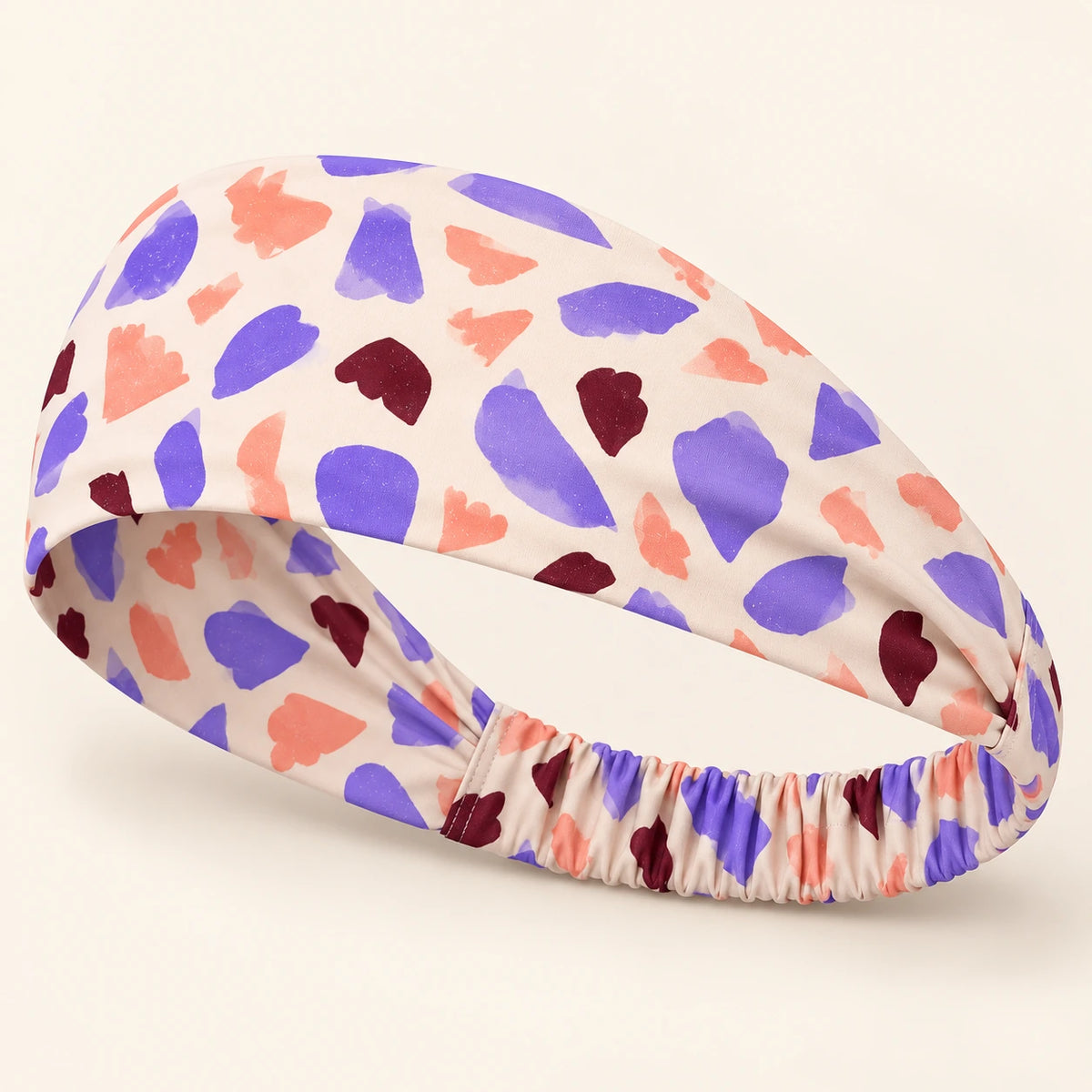 Lilac Terrazzo headband — detail view