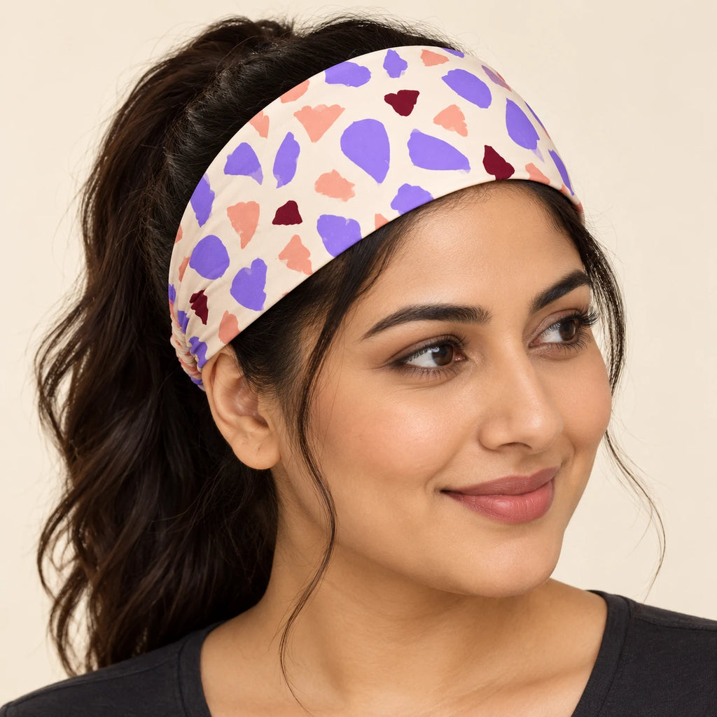 Lilac Terrazzo headband — hero view