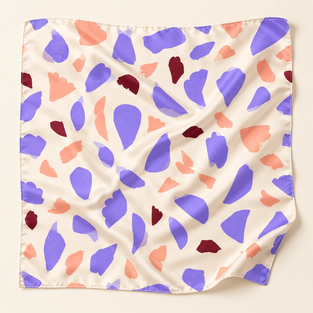 Lilac Terrazzo scarf — detail view