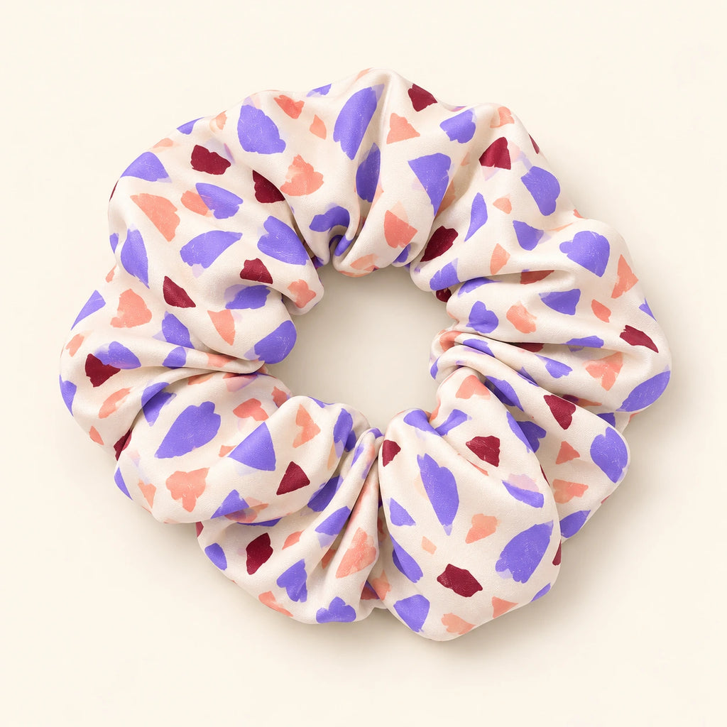 Lilac Terrazzo scrunchie — hero view