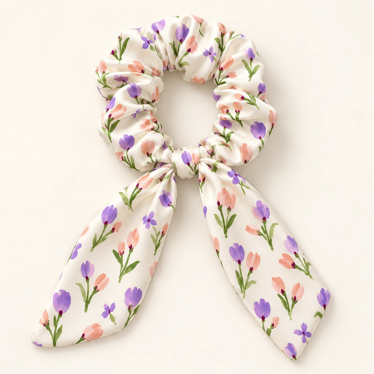 Little Buds bow-tie scrunchie — hero view