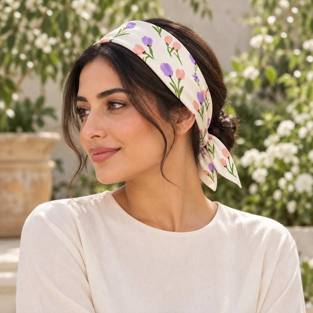 Little Buds scarf — lifestyle view