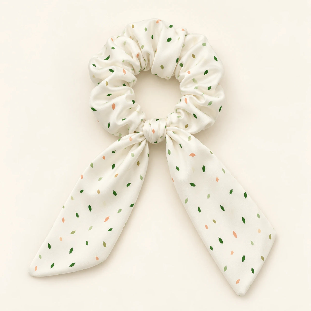 Meadow Dust bow-tie scrunchie — hero view