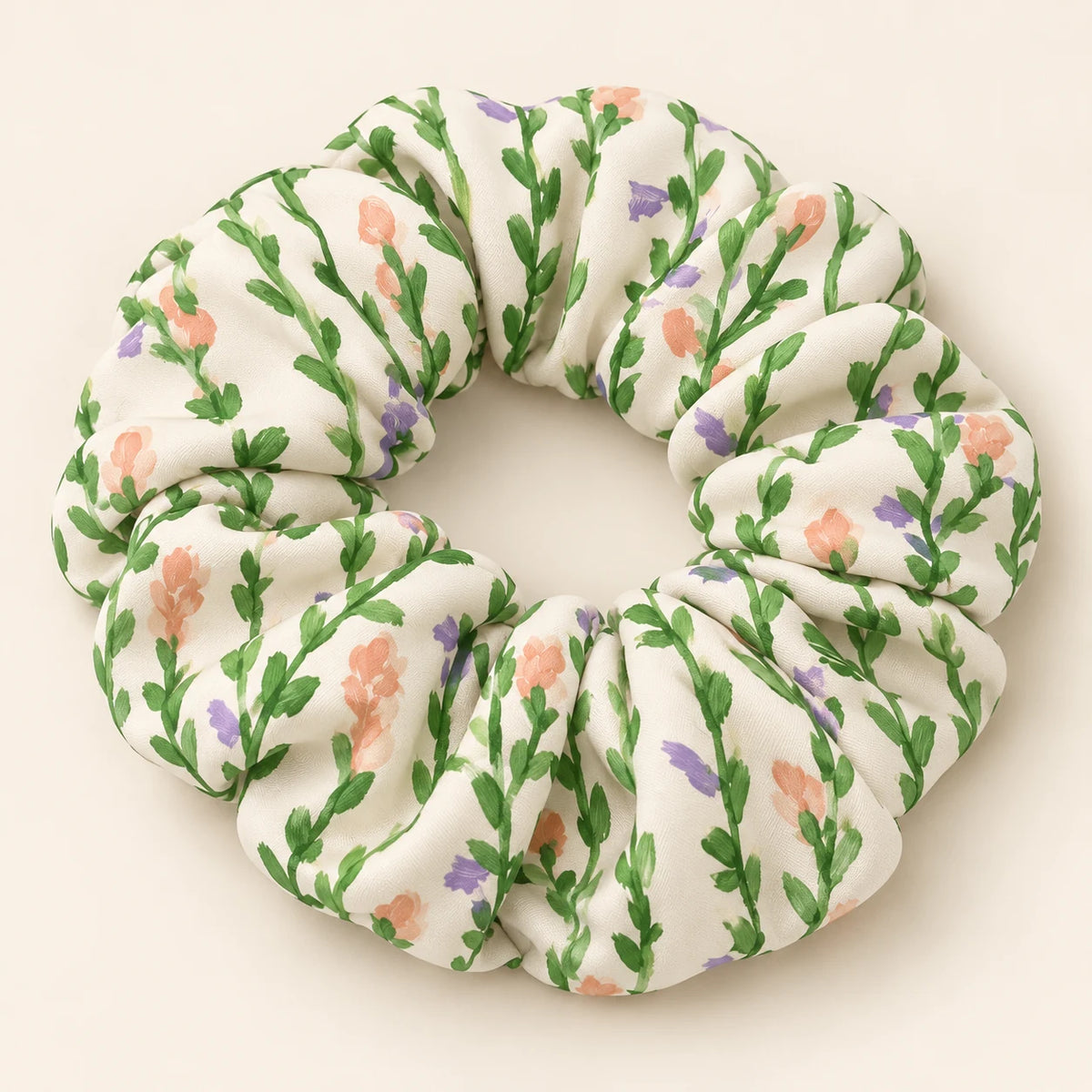Meadow Trails scrunchie — detail view