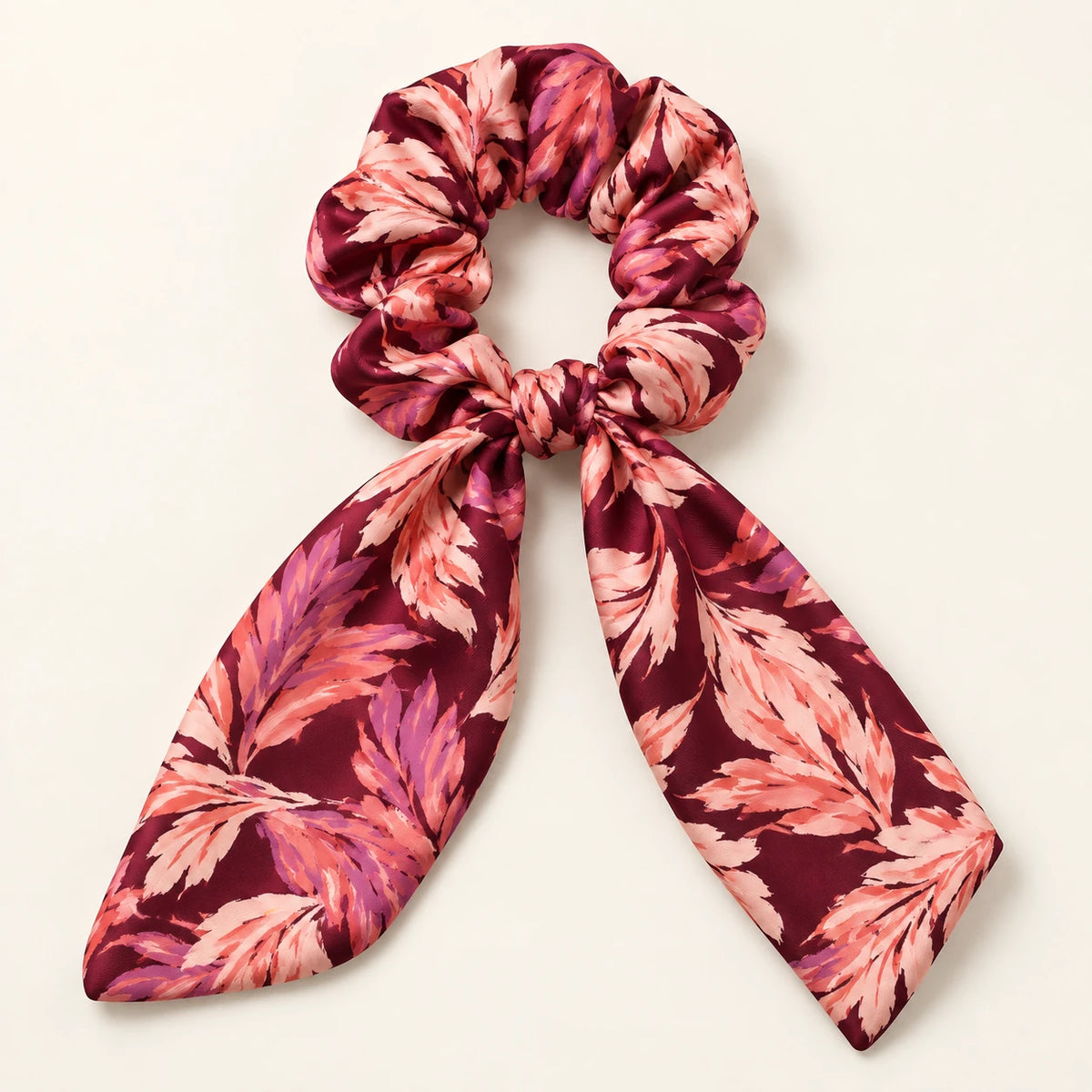 Mulberry Plumes Bow-Tie Scrunchie — hero view