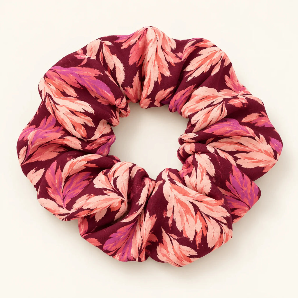 Mulberry Plumes Scrunchie — detail view