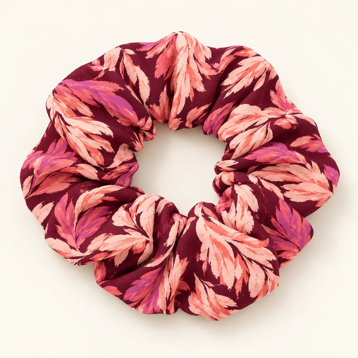 Mulberry Plumes Scrunchie — detail view