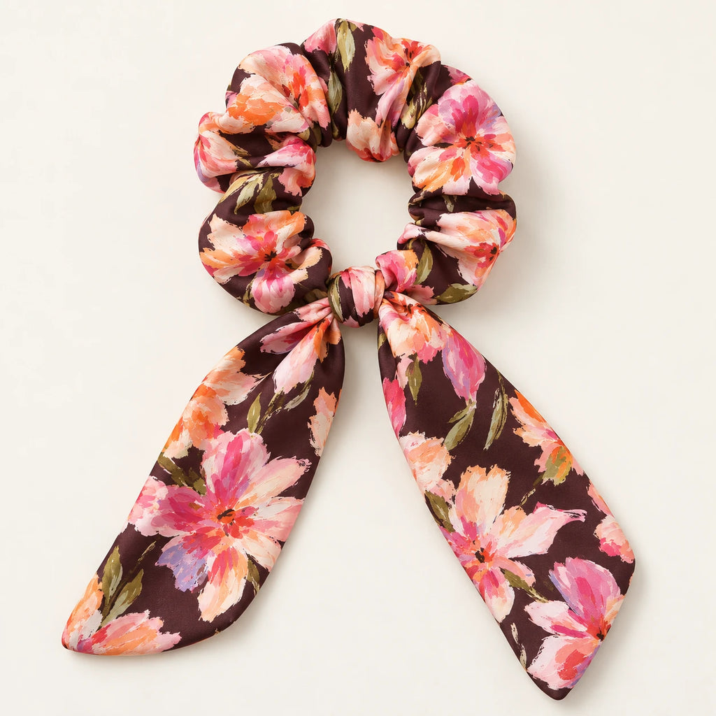 Orchid Afterglow Bow-Tie Scrunchie — detail view