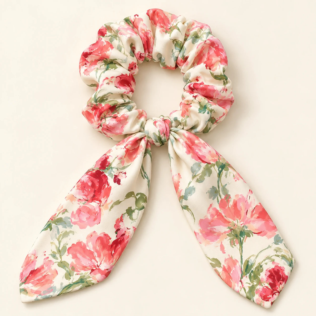 Peony Pages Bow-Tie Scrunchie — hero view