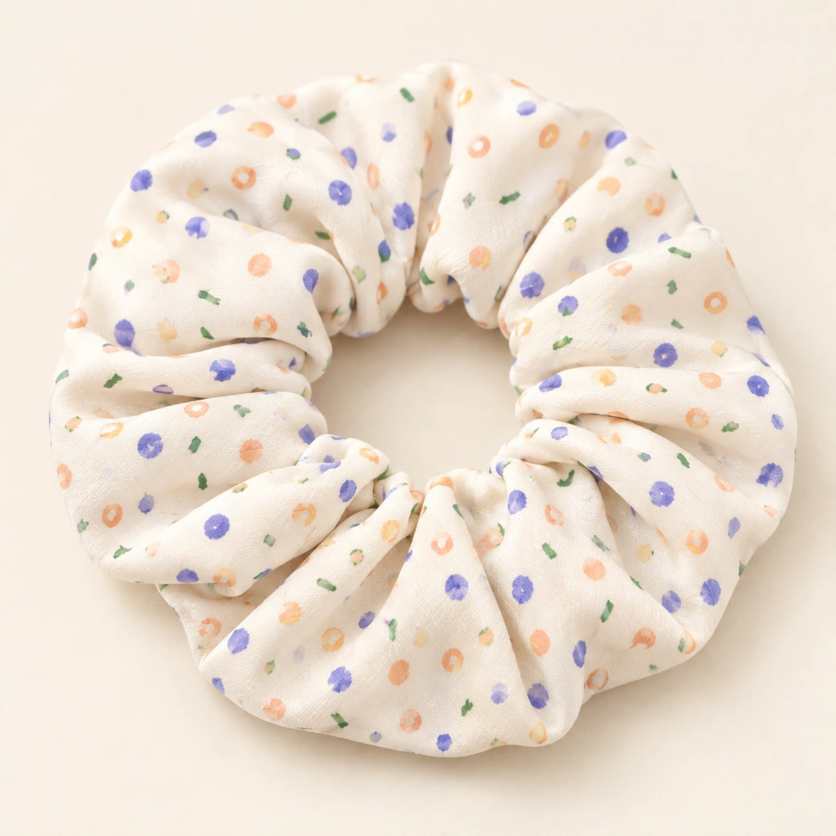 Petal Confetti scrunchie — detail view
