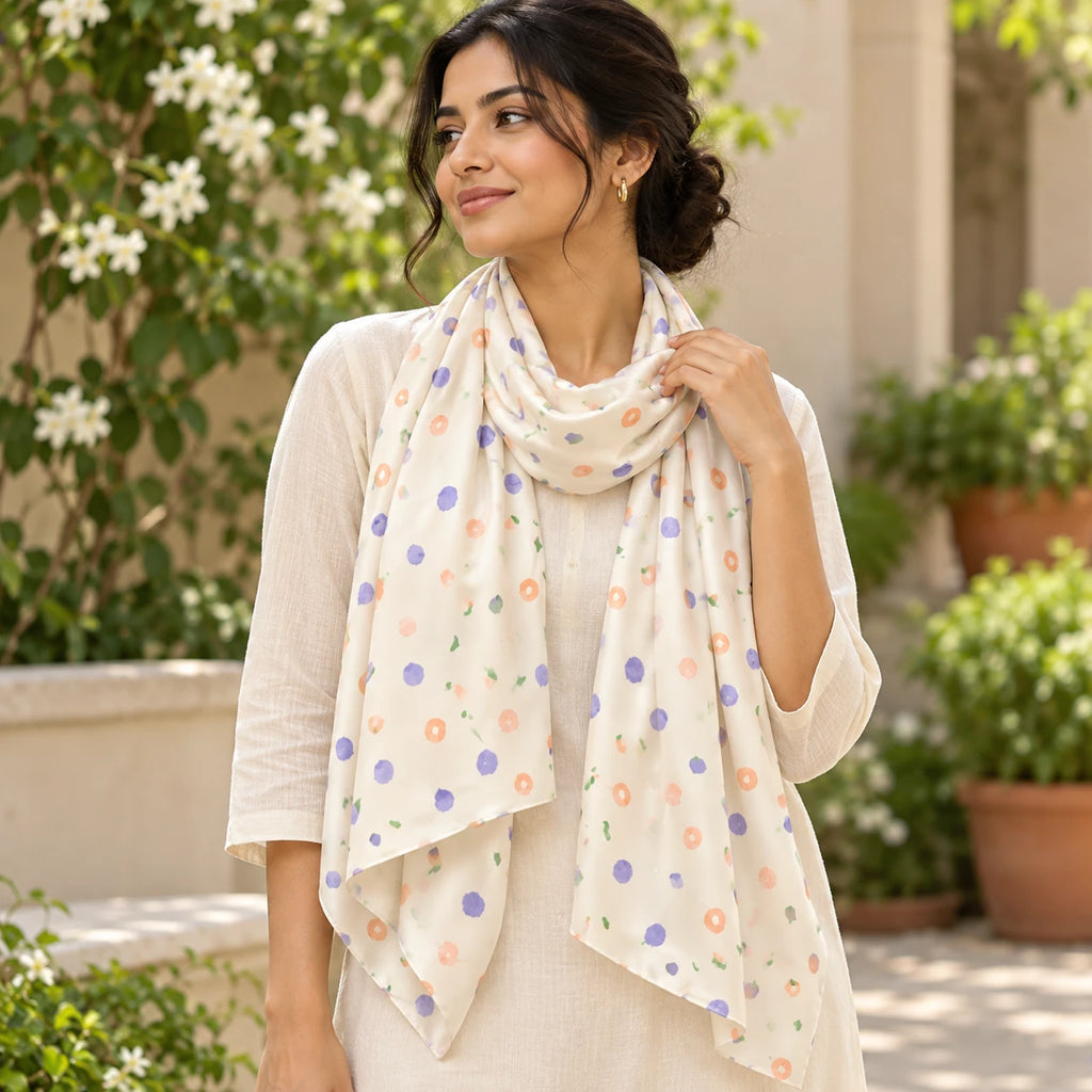Petal Confetti stole — lifestyle view