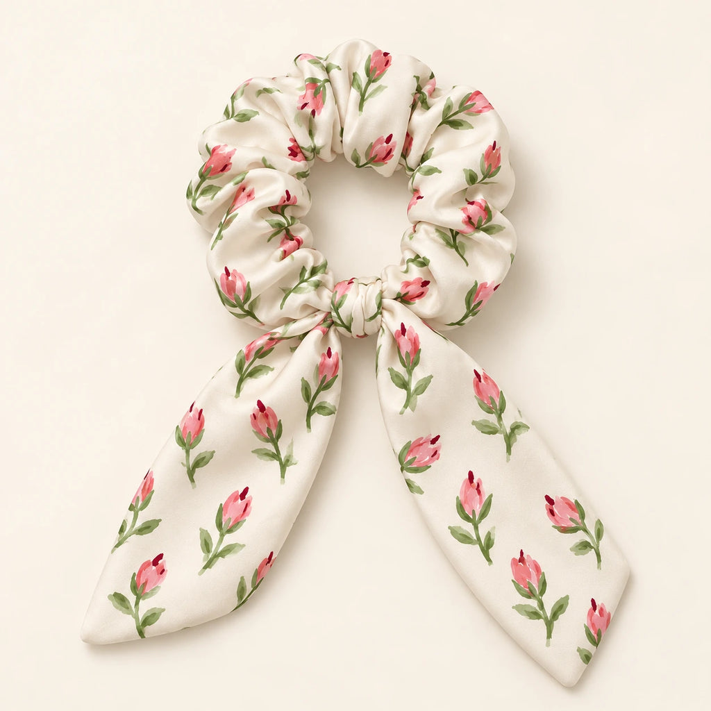 Petal Postscript Bow-Tie Scrunchie — hero view