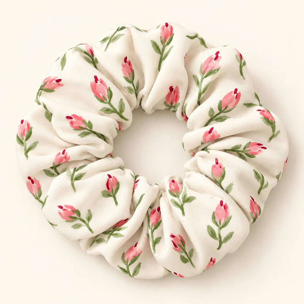 Petal Postscript Scrunchie — detail view