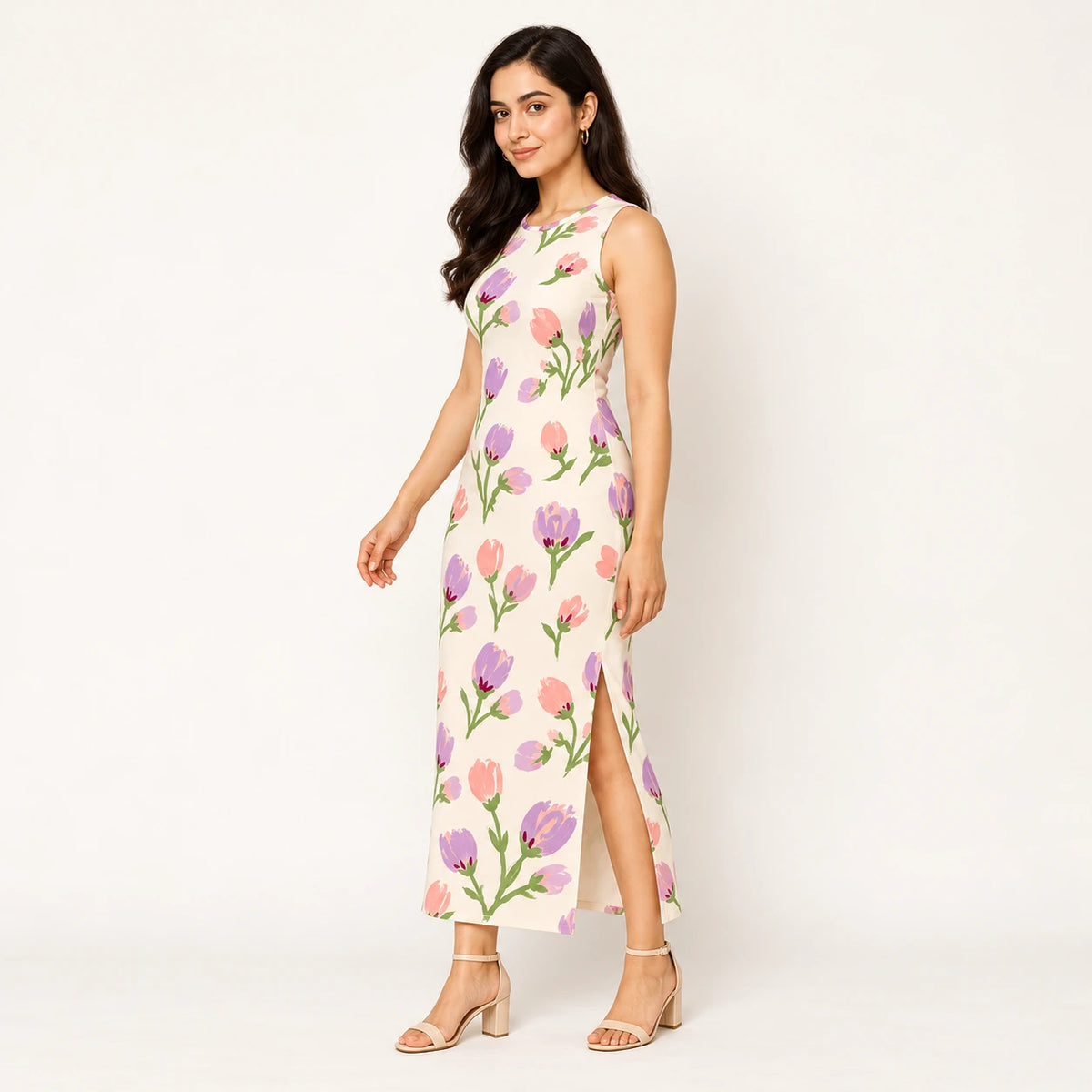 Petal Waltz bodycon dress — hero view