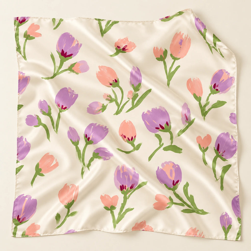 Petal Waltz scarf — detail view