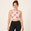 Ribbon Letters sports crop top — female hero view