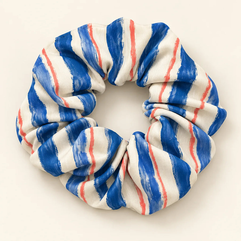 Riviera Stripe Scrunchie — detail view