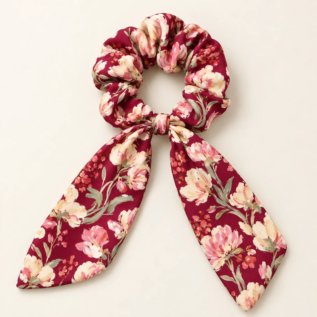 Rose Correspondence Bow-Tie Scrunchie — hero view