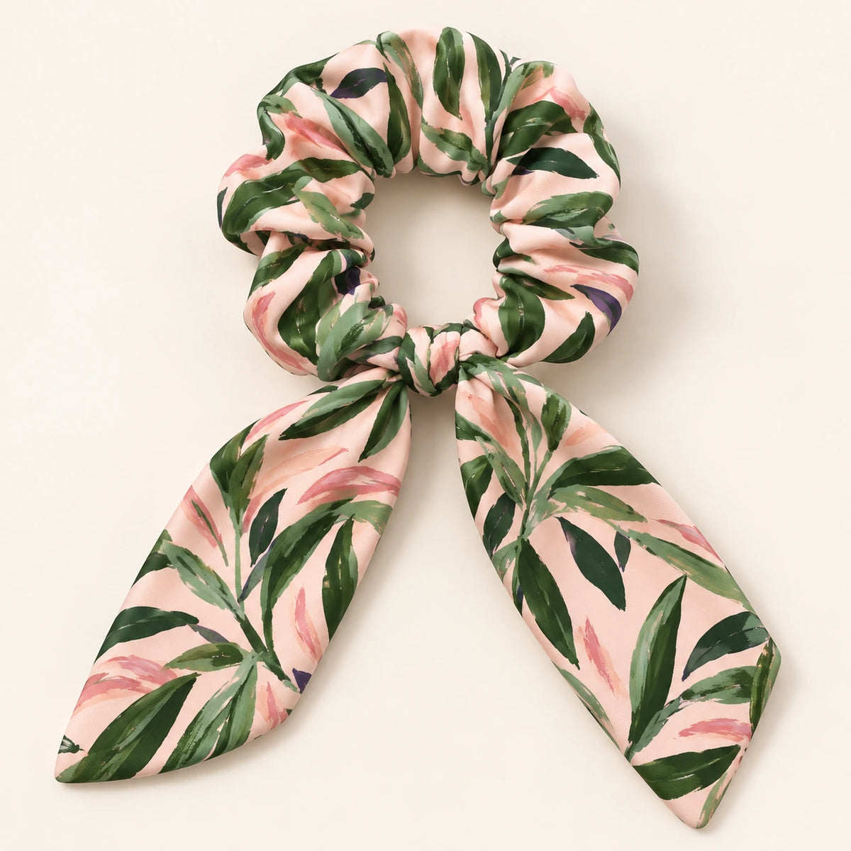 Sage Silhouette Bow-Tie Scrunchie — detail view