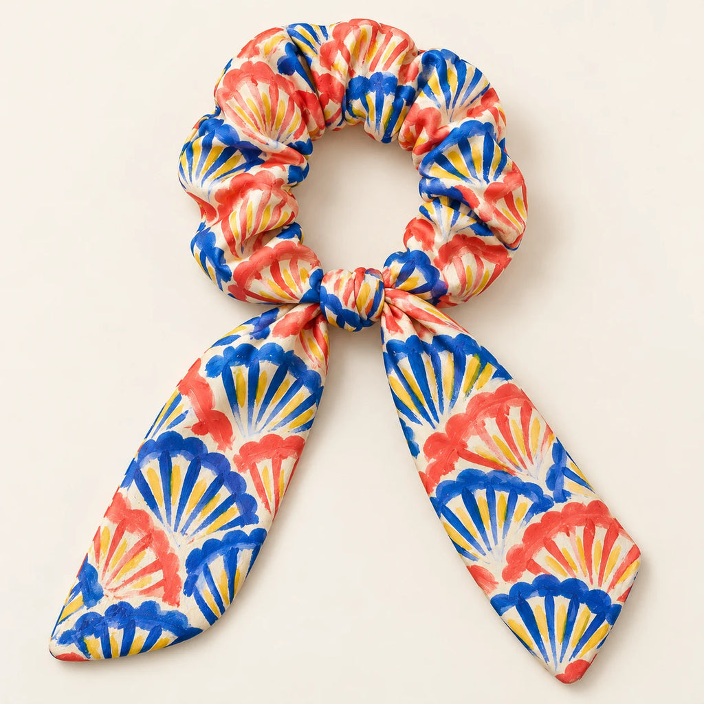 Shell Serenade Bow-Tie Scrunchie — detail view