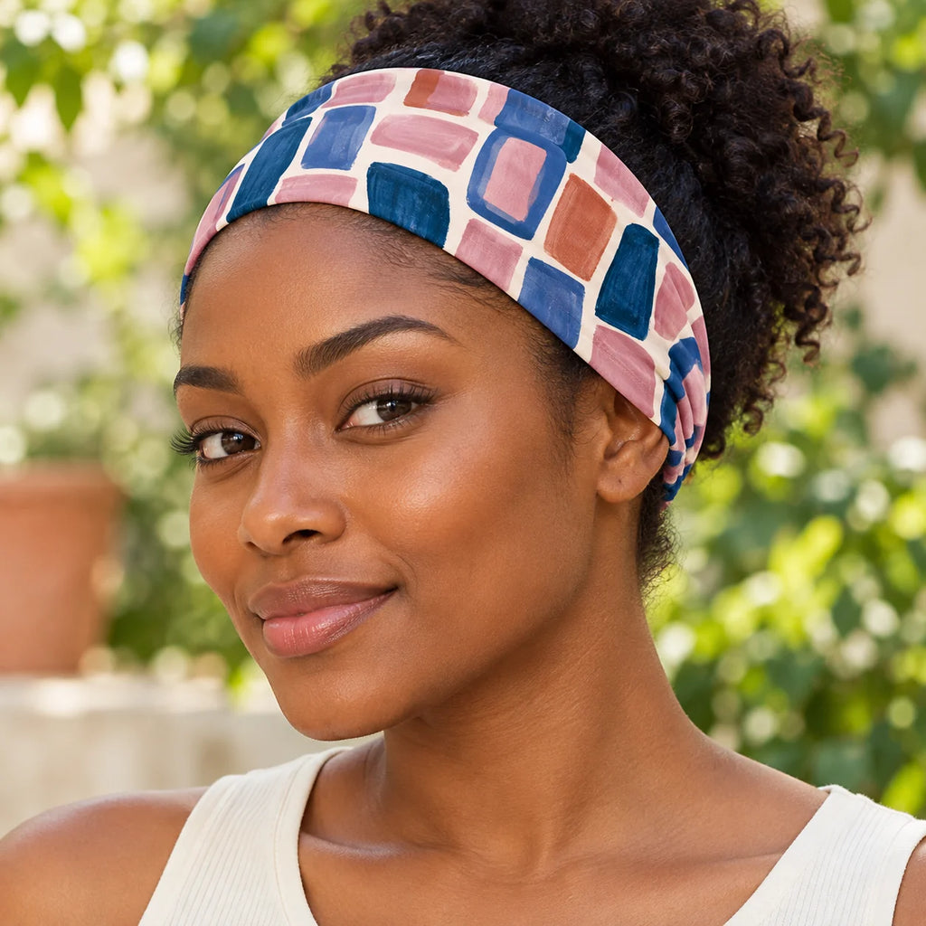 Soft Tempo Headband — worn view