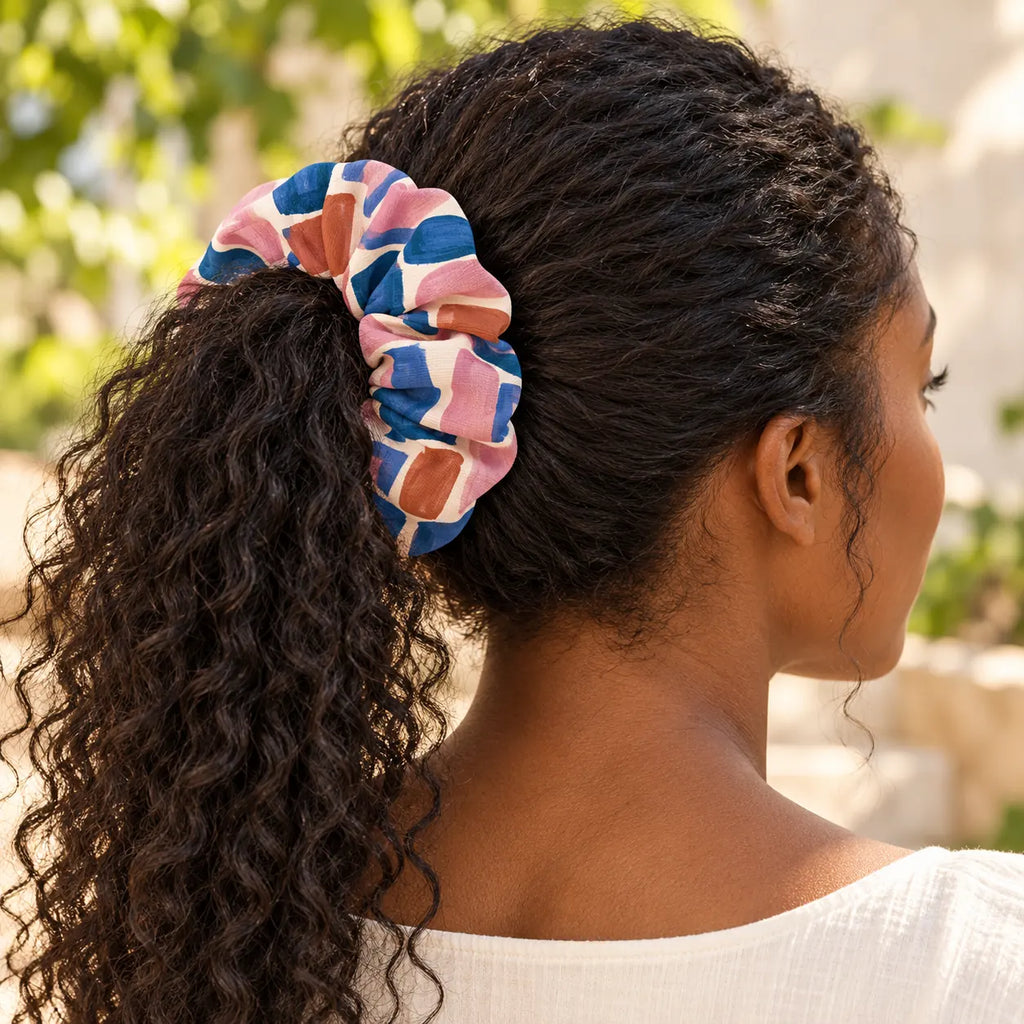 Soft Tempo Scrunchie — worn view