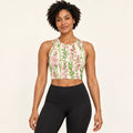 Sweetpea Lines sports crop top — female hero view